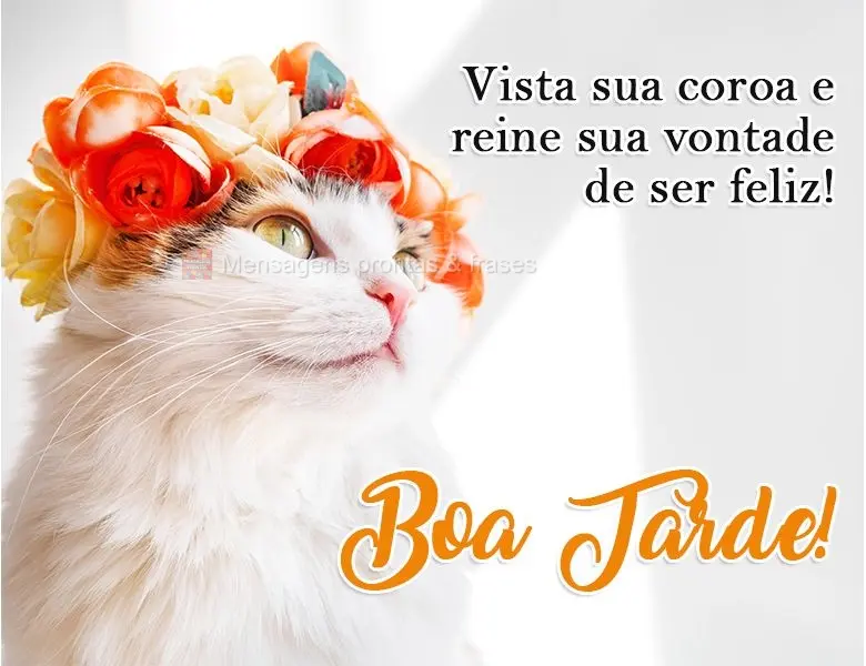 Vista sua coroa e reine sua vontade de ser feliz! 
 Boa Tarde!