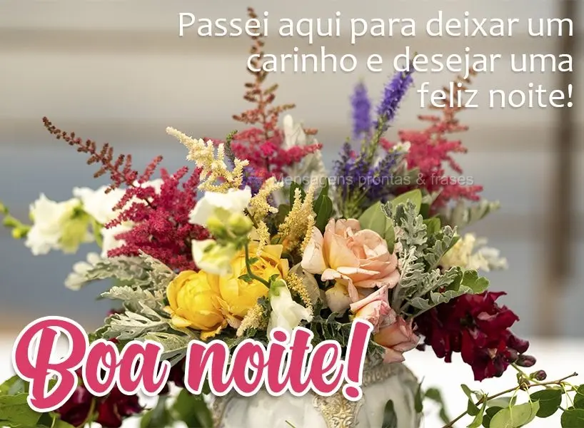 Passei aqui para deixar um carinho e desejar uma feliz noite! Boa noite! 