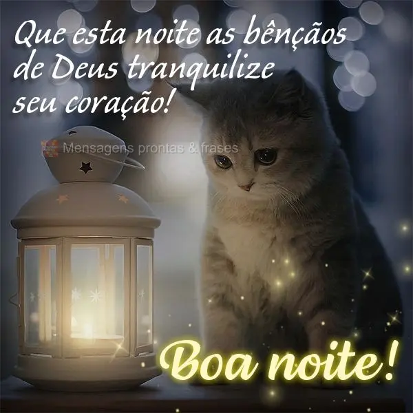 Que esta noite as bênçãos de Deus tranquilize seu coração! Boa noite!