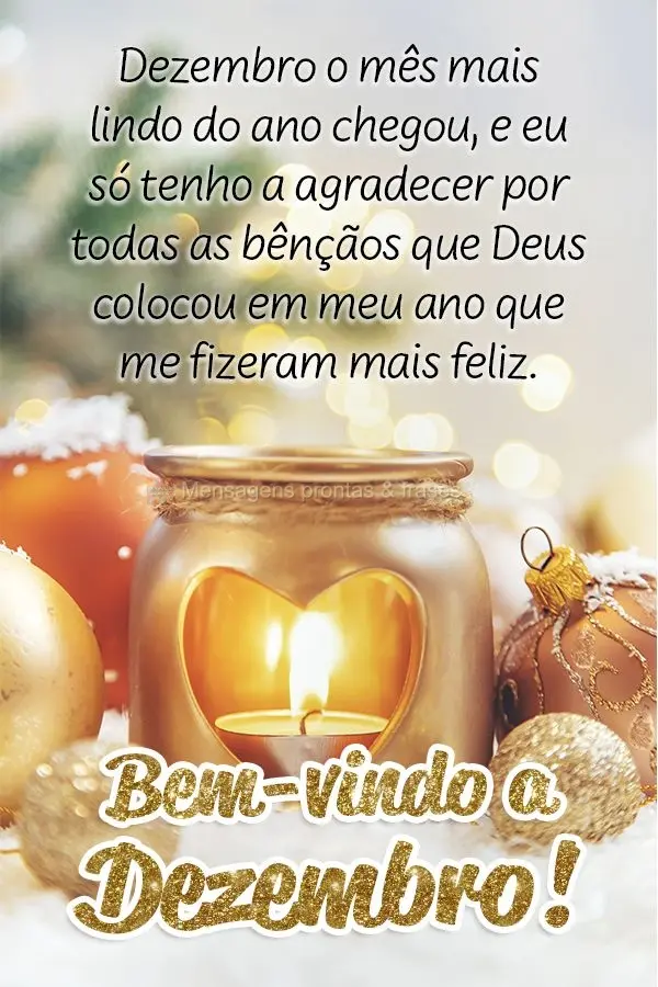 Dezembro. O mês mais lindo do ano chegou e eu só tenho a agradecer por todas as bênçãos que Deus colocou em meu ano que me fizeram mais feliz. Bem-v...
