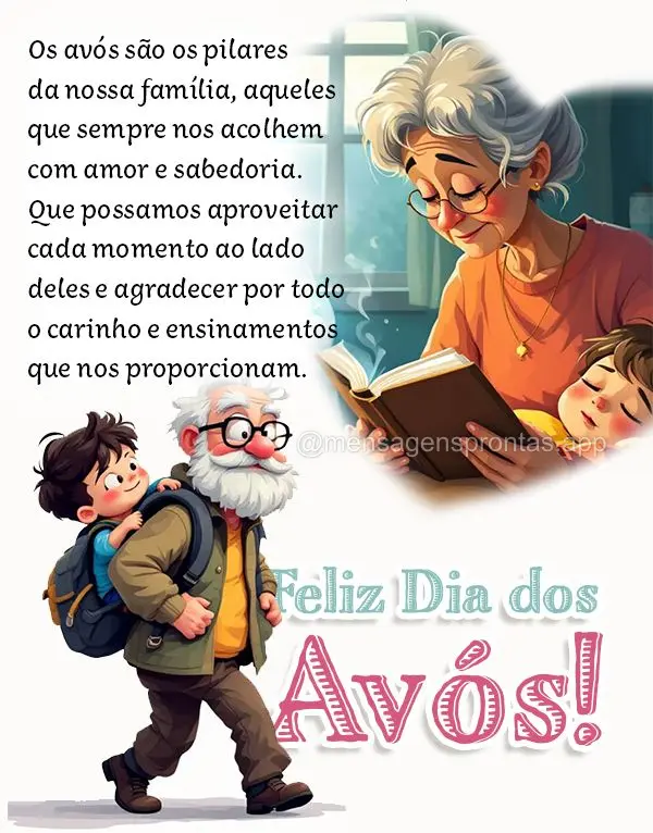 Os avós são os pilares da nossa família, aqueles que sempre nos acolhem com amor e sabedoria. Que possamos aproveitar cada momento ao lado deles e agr...