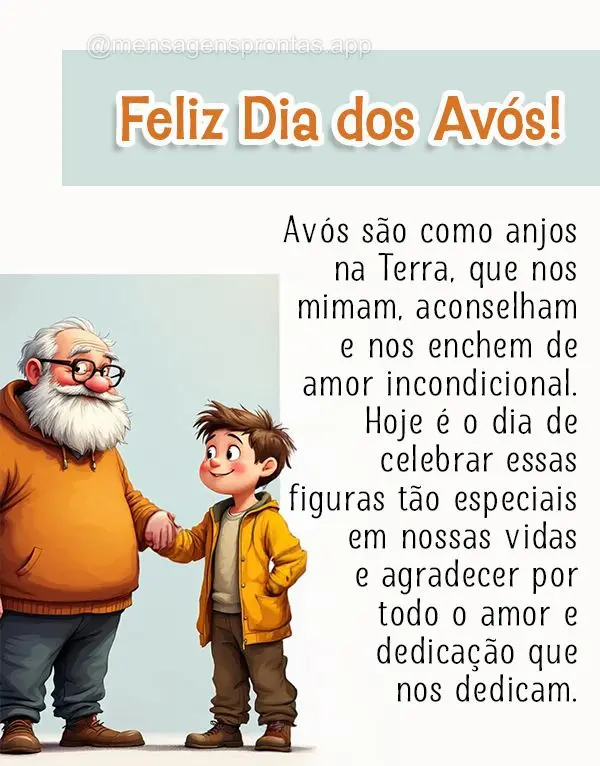 Avós são como anjos na Terra, que nos mimam, aconselham e nos enchem de amor incondicional. Hoje é o dia de celebrar essas figuras tão especiais em n...