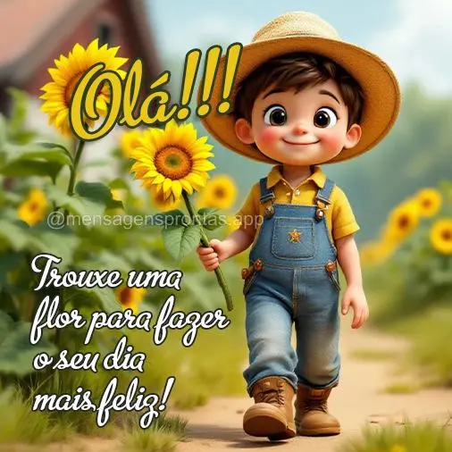 Trouxe uma flor para fazer o seu dia mais feliz! Olá!!!