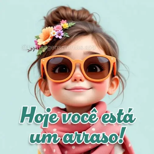 Hoje você está um arraso!