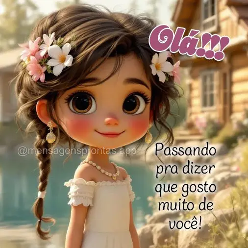 Passando pra dizer que gosto muito de você! Olá!!!