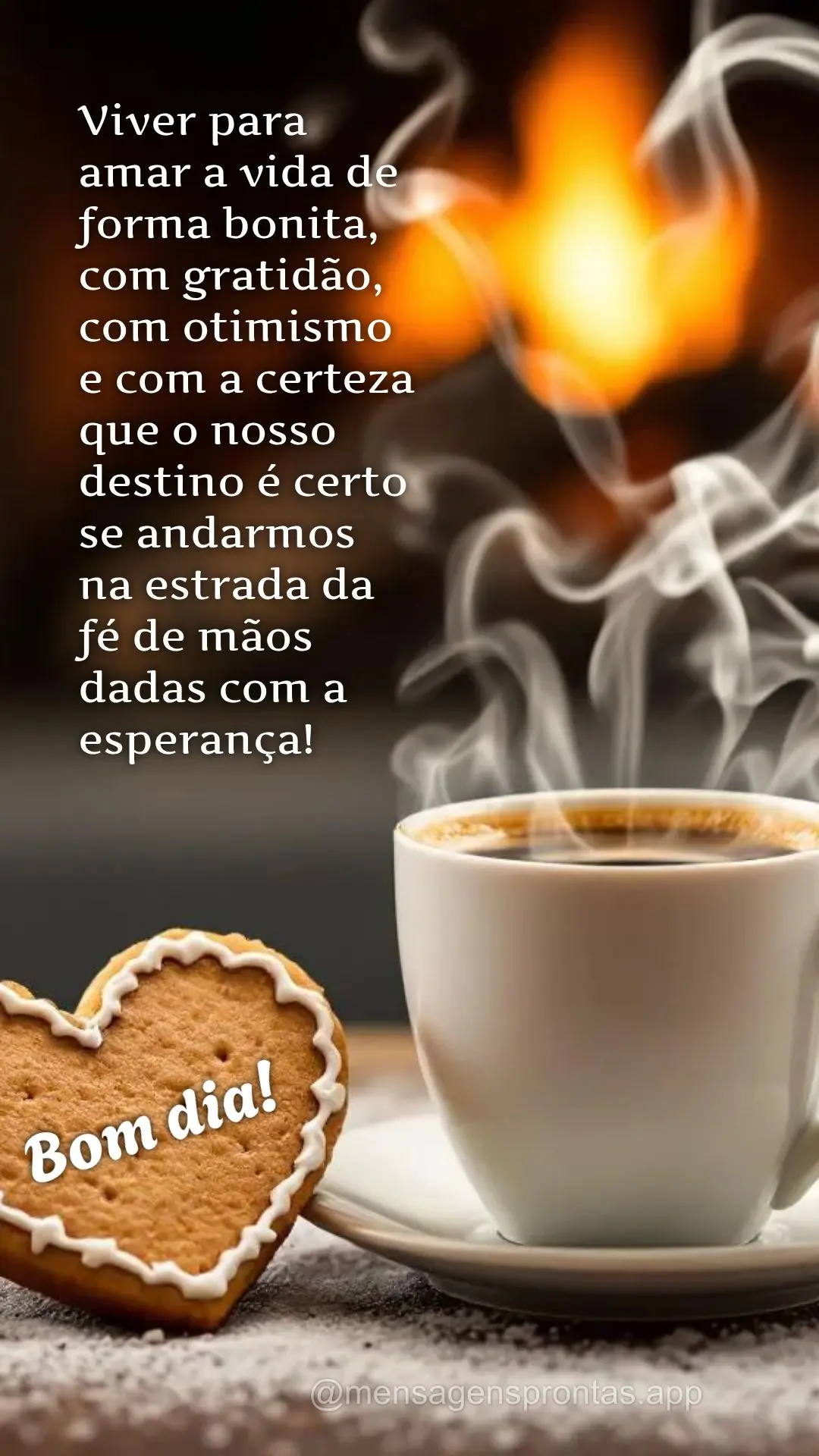 Viver para amar a vida de forma bonita, com gratidão, com otimismo e com a certeza que o nosso destino é certo se andarmos na estrada da fé de mãos d...