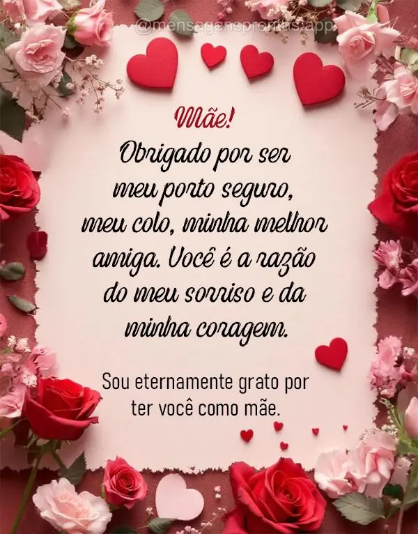 Mãe! Obrigado por ser meu porto seguro, meu colo, minha melhor amiga. Você é a razão do meu sorriso e da minha coragem. Sou eternamente grato por ter...