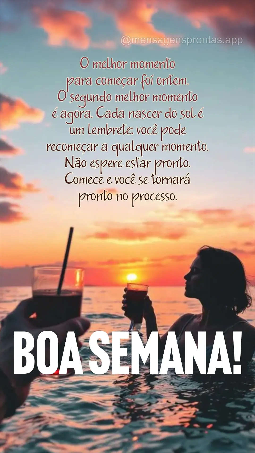 O melhor momento para começar foi ontem. O segundo melhor momento é agora. Cada nascer do sol é um lembrete: você pode recomeçar a qualquer momento....